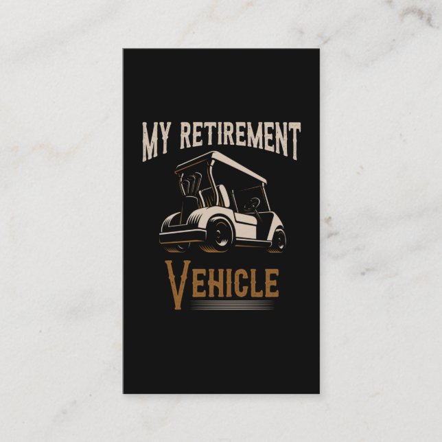 Golf Pension Golf Course Klubb Golfing Retrött Visitkort (Framsida)