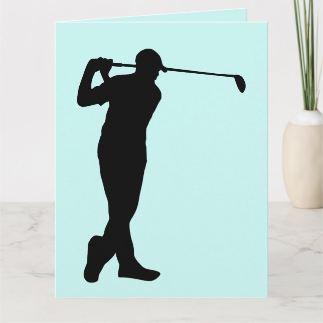 GOLF PENSION GOLFER GREETING CARDS TACK KORT (Framsida)