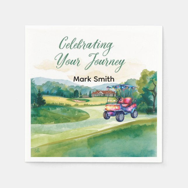 Golf Pension med boll på grönt Pappersservett (Framsidan)