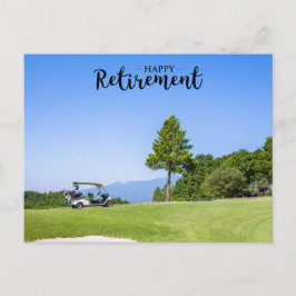 Golf Pension med golfer i blå himmel Vykort