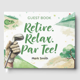 Golf pension med öl på golfvagn gästböcker