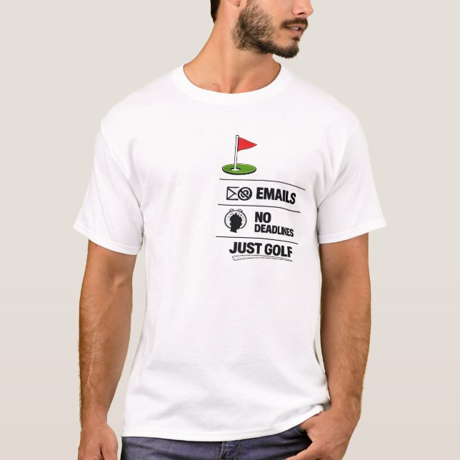 Golf Pensionerad Heltidsgolfare T Shirt (Framsida)