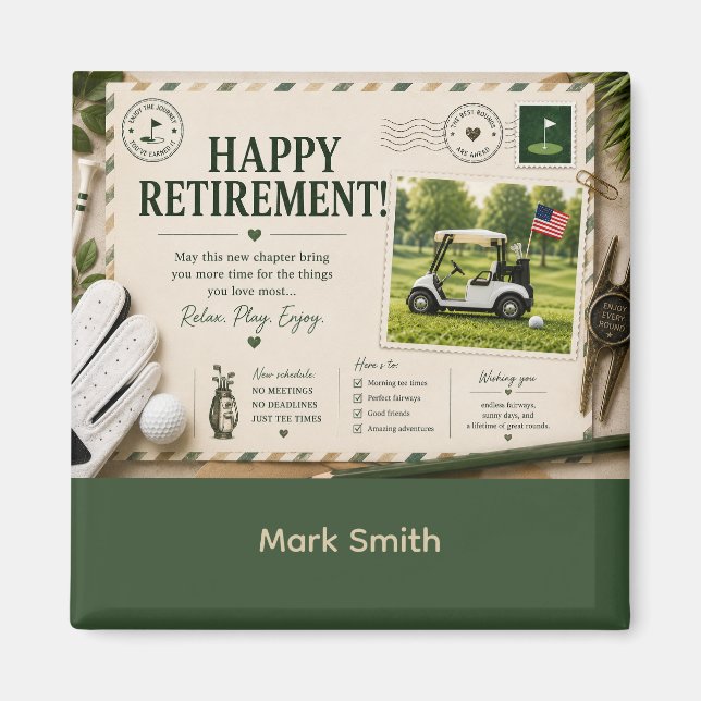 Golf  pensionering för golfare  magnet (Framsidan)