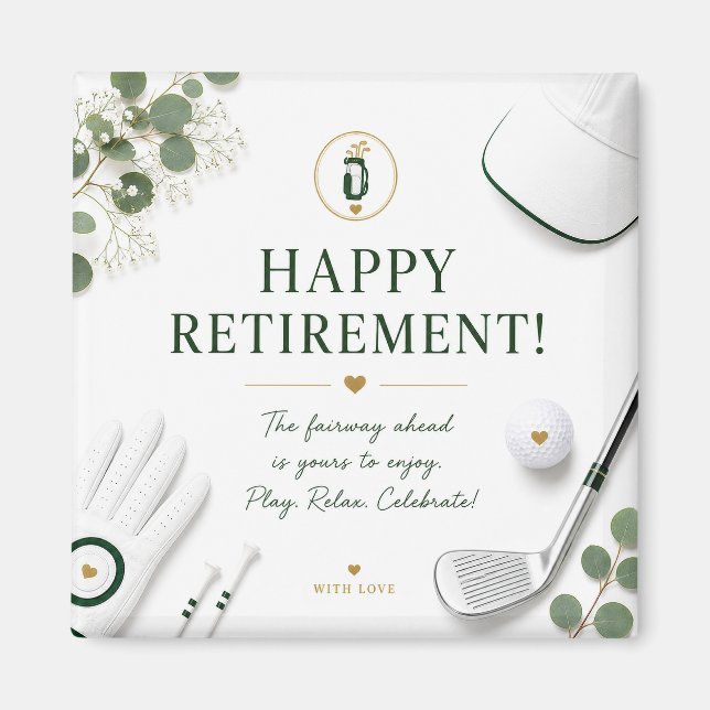 Golf  pensionering för golfare  magnet (Framsidan)