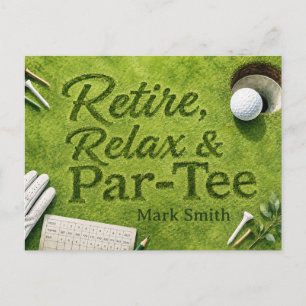 GOLF PENSIONERING Party på greenen Vykort