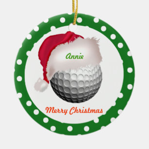 Golf personaliserar dekorementet Santa Boll Julgransprydnad Keramik