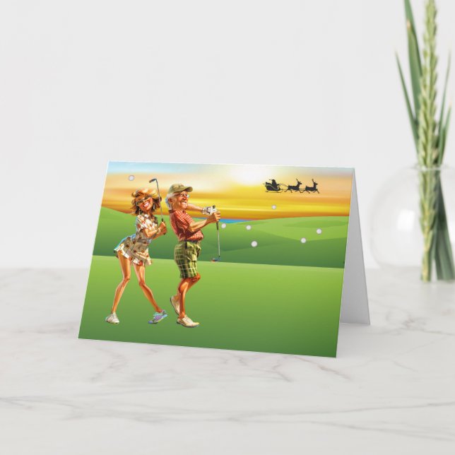 GOLF Personlig eller Företags Jul Kort (Framsida)