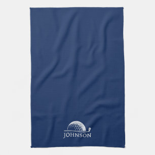 Golf Personlig Namn marinblått Kökshandduk