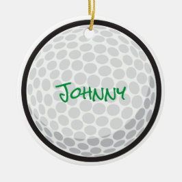 Golf Personlig Namn Team Year White Julgransprydnad Keramik
