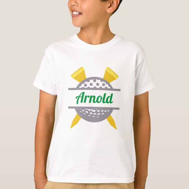 Golf-Personlig T Shirt (Framsida)