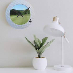 Golf Photo Alltid Fore Lundny Clock för Golfers Rund Klocka