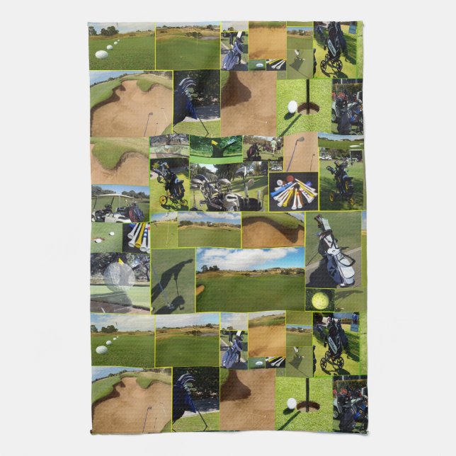 Golf Photo Collage Kökshandduk (Vertikal)