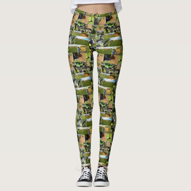 Golf Photo Collage Leggings (Framsida)