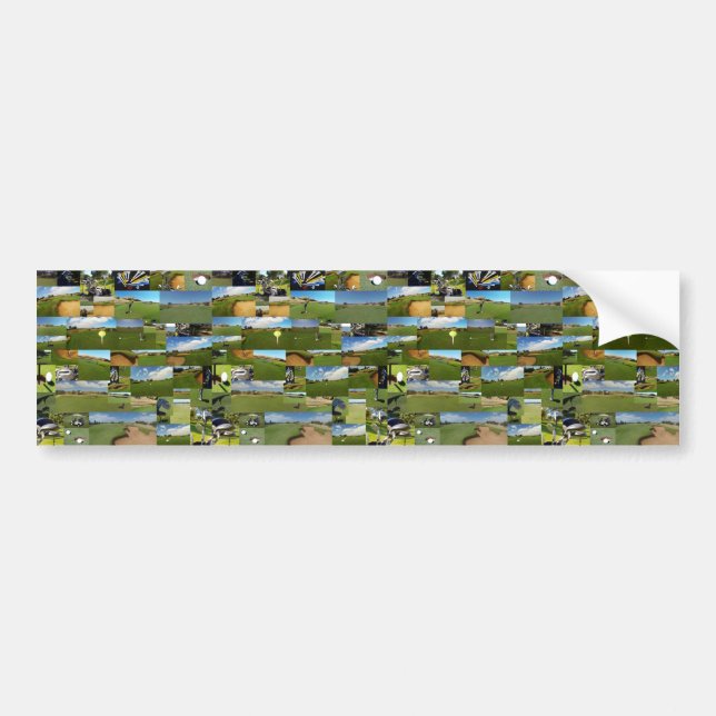 Golf, Photo Collarge, Bumper Sticker Bildekal (Framsidan)