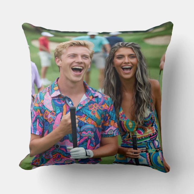 Golf Photo Customize Personalize Kudde (Framsida)