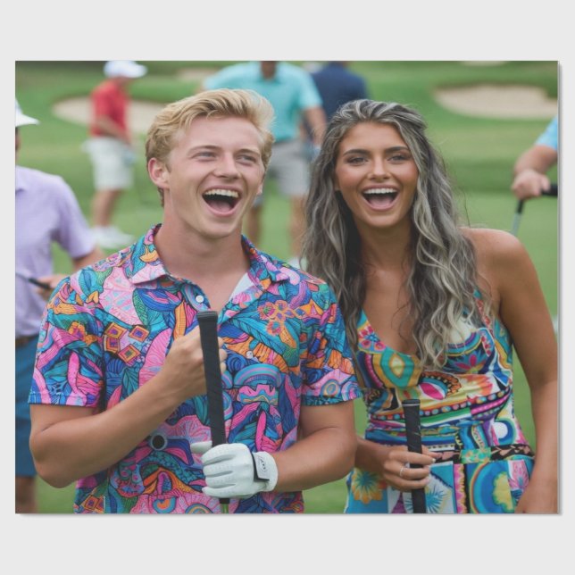 Golf Photo Customize Personalize Presentpapper (Platt)