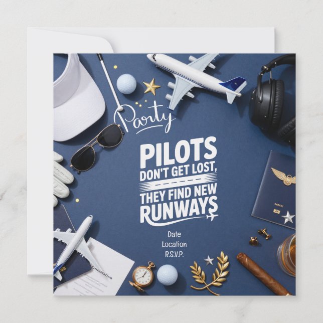 Golf Pilot Aviation Industri Golfare  Spara Datumet (Framsida)