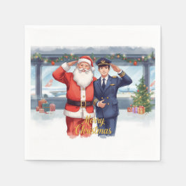 Golf Pilot & Santa celebrate Christmas in Airport Pappersservett