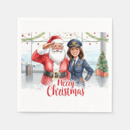 Golf Pilot & Santa celebrate Christmas in Airport Pappersservett