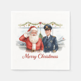 Golf Pilot & Santa celebrate Christmas in Airport Pappersservett
