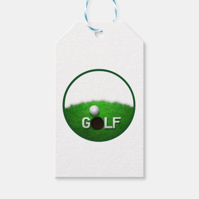 Golf Pining Grönt Golf Boll Popular Typografiska Presentetikett (Framsidan)