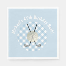 Golf Play Blue White Preppy Land Klubb Pappersservett