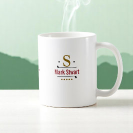 golf player-anpassningsbar monogram kaffemugg