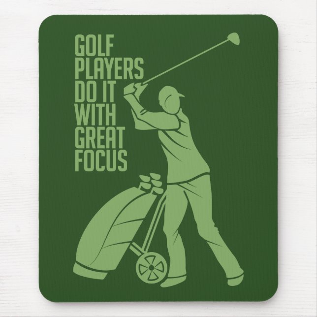 GOLF PLAYER anpassningsbar mousserande Musmatta (Framsidan)