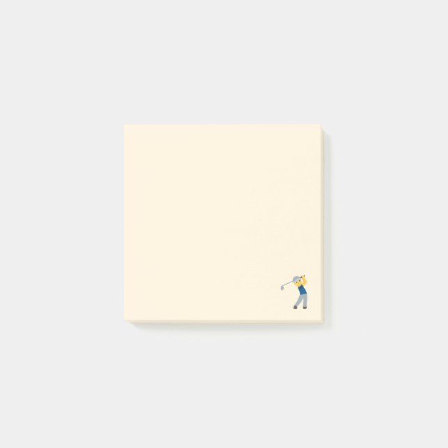 Golf Player Emoji Post-it Block (Framsida)