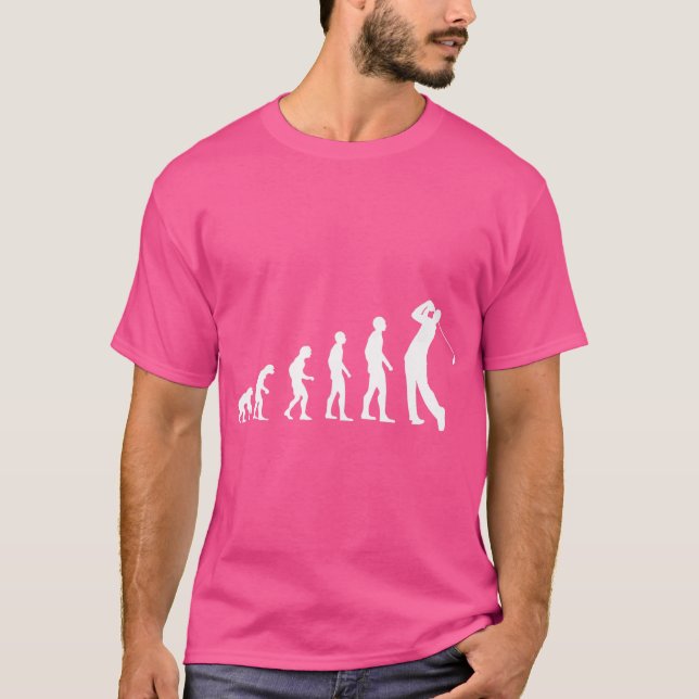 Golf Player Evolution Golfer med Golf Klubb Golf S T Shirt (Framsida)