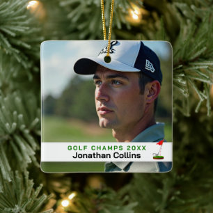 Golf Player-foto   Golf Champs 20XX Julgransprydnad Keramik