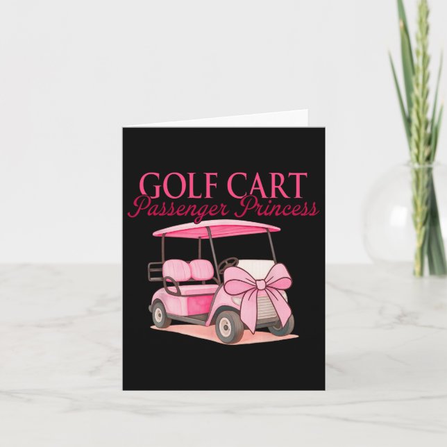 Golf Player Golf Vibes Coquette Golf Cart Penger P Kort (Framsida)