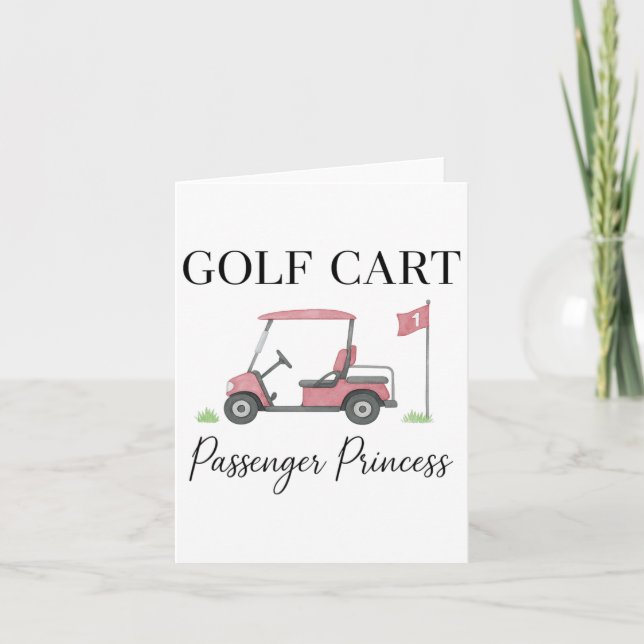 Golf Player Golf Vibes Coquette Golf Cart Penger P Kort (Framsida)