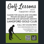 Golf Player Silhouette, GoIf Lesson Advertising Reklamblad<br><div class="desc">Golf Player Silhouette,  GoIf Lesson Rekling Flyers by the Affärskort Store.</div>
