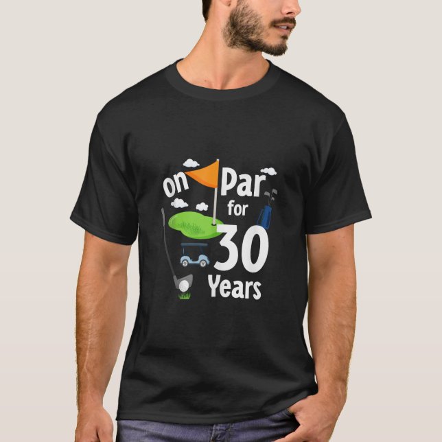 Golf Player-tema på Par 30års födelsedag 30 år gam T Shirt (Framsida)