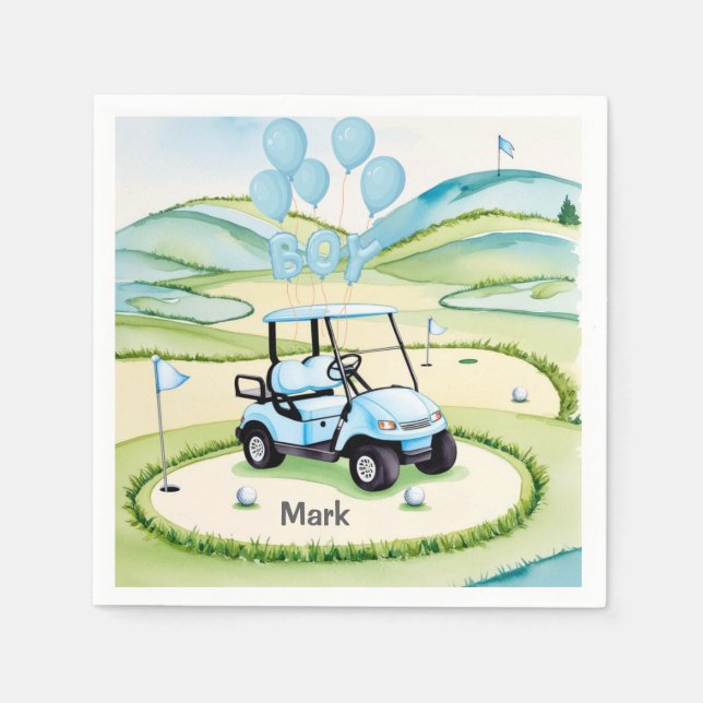 Golf Pojke Blue ThBäste Pappersservett (Framsidan)