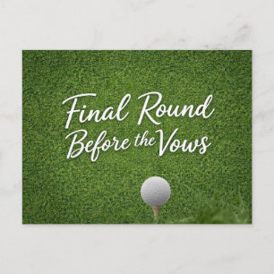 Golf Pojkvän tematiserad på grönt gräs Vykort