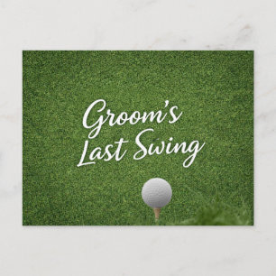 Golf Pojkvän tematiserad på grönt gräs Vykort