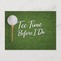 Golf Pojkvän tematiserad på grönt gräs