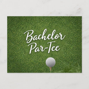 Golf Pojkvän tematiserad på grönt gräs Vykort