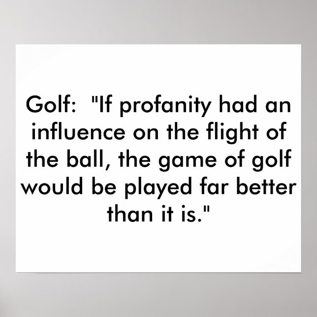 Golf Poster (Framsidan)