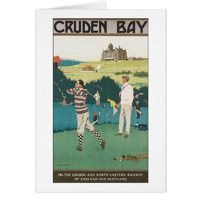 Golf Poster i Cruden Bay Hälsningskort (Framsidan)