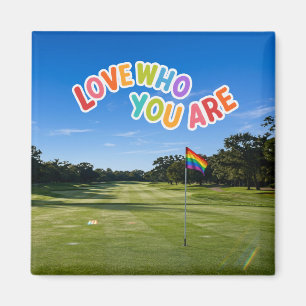 Golf Pride på golfbana regnbågstema Magnet