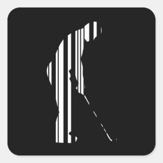 GOLF PUB CODE Golfer Golfing Sports Mönster Design Fyrkantigt Klistermärke