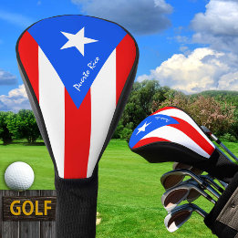 Golf Puerto Rico & Puerto Rican Flagga/Golf Klubbs