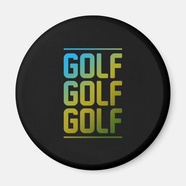 Golf Putter Golf Klubb Golfing Golfer Birdie Gift Magnet (Framsidan)