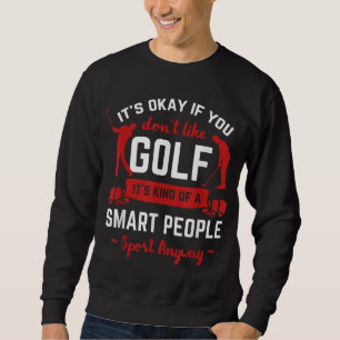 Golf Putter Golfer Bogey Golfing Birdie Eagle Par Lång Ärmad Tröja