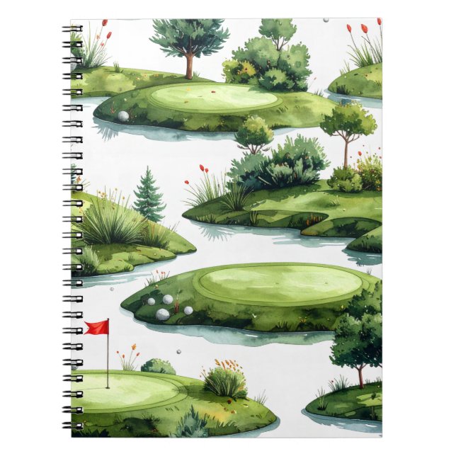 Golf Putting Green Anteckningsbok (Framsidan)