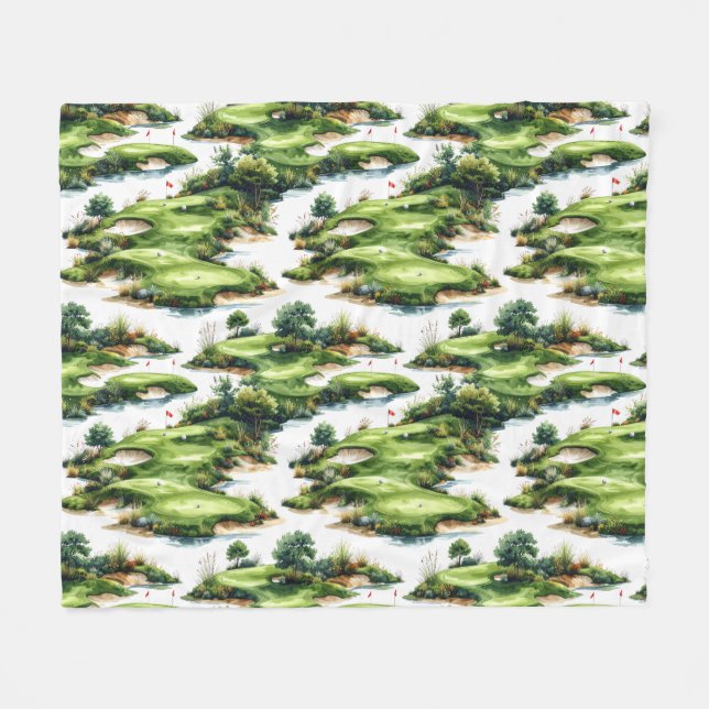 Golf Putting Green Fleecefilt (Framsidan (Horisontell))
