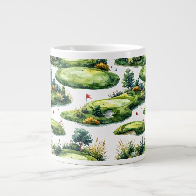 Golf Putting Green Jumbo Mugg (Framsidan)